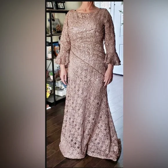 Jovani Evening Gown in Taupe - Picture 5 of 6